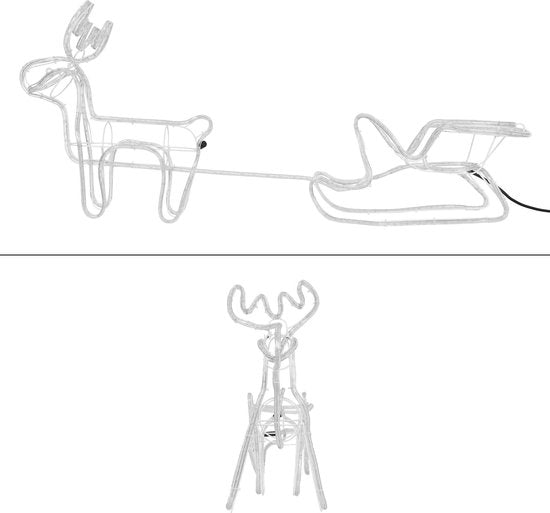 Westfalia Éclairage extérieur - Renne avec traîneau - Blanc chaud