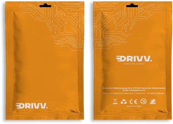 Câble XLR Drivv. Premium - Câble de microphone - Mâle vers femelle 3 broches - 1 mètre