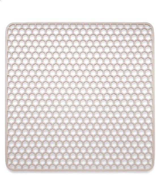 Bodo® Tapis d'évier - Carré - Sous-verre - Beige - 34,5 x 34,5 cm