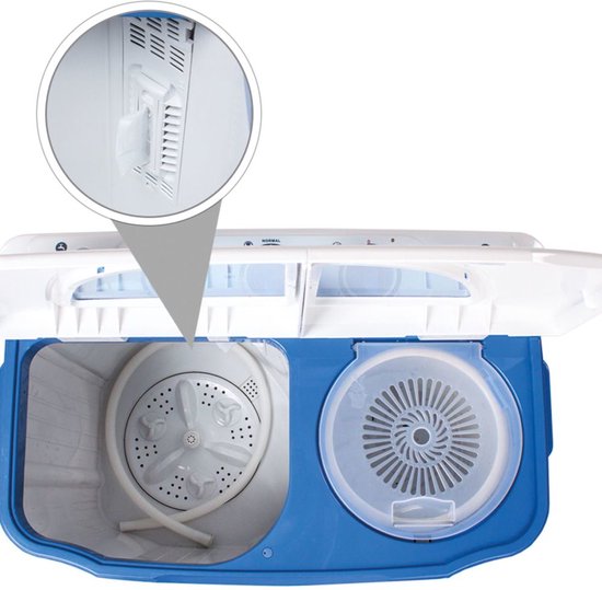 Lave linge et sèche linge TecTake - Blanc et Bleu