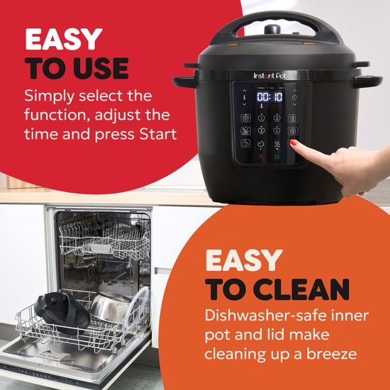 Multicuiseur Instant Pot Rio 5,7 L - Autocuiseur 7-en-1 - Mijoteuse - Cuiseur vapeur - Yaourtière - Jusqu'à 6 portions - Diffusion de vapeur optimisée