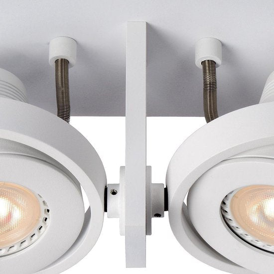 Spot de plafond Lucide LANDA - LED « Dim to warm » - GU10 - 2 x 5 W 3000 K/2200 K - Blanc