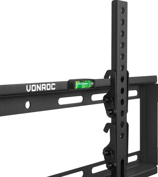 VONROC Support TV - Support TV mural inclinable pour 37 à 75 pouces - Universel jusqu'à 50 kg. - Matériel de montage inclus