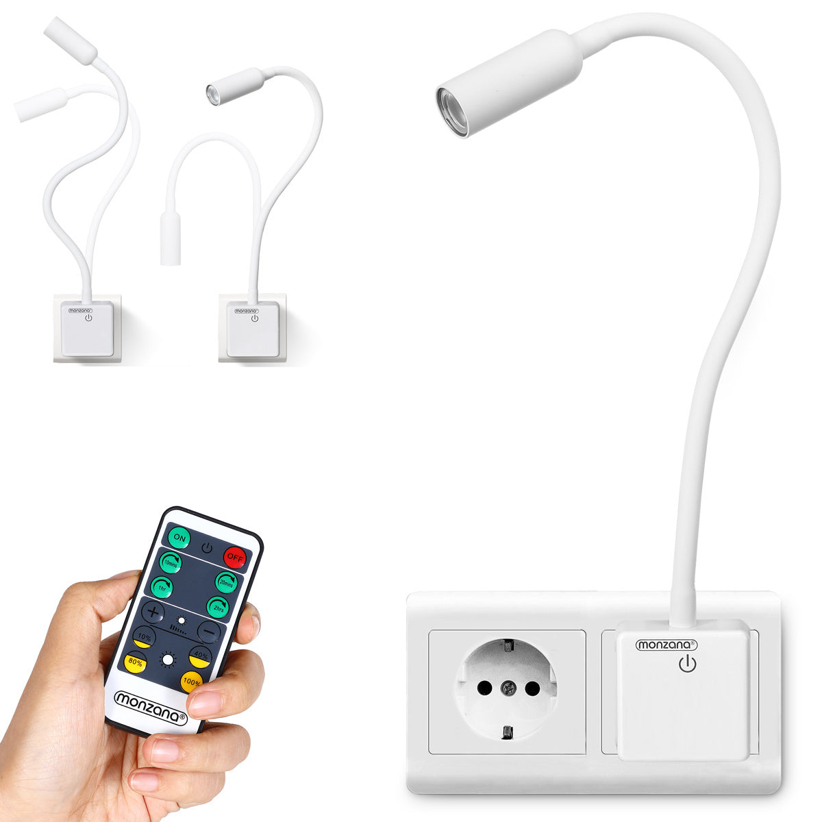 Applique LED Monzana Svetloba Blanc avec télécommande