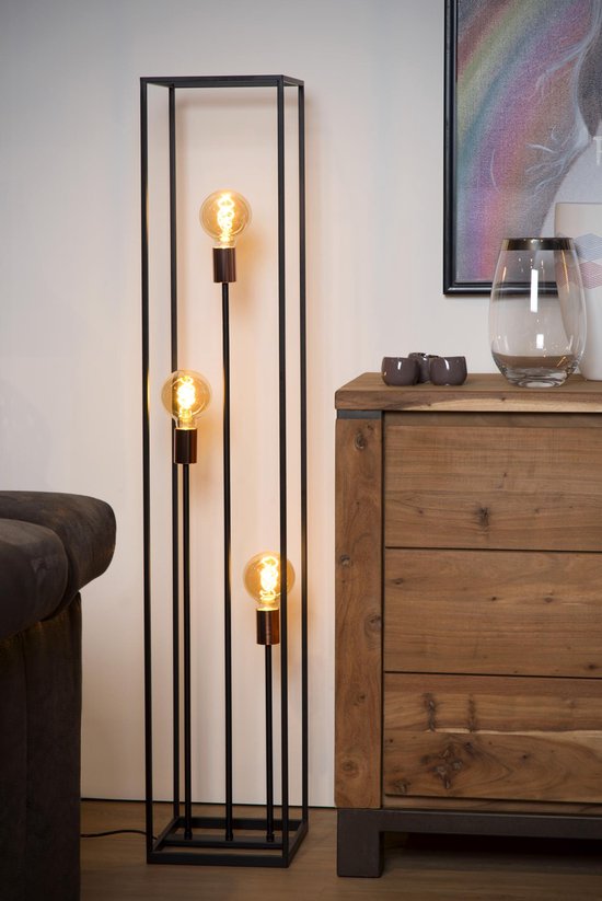 Lucide ARTHUR - Lampadaire - 3xE27 - Noir