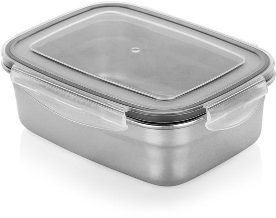 Excellent Houseware - Récipient alimentaire en acier inoxydable - Avec couvercle - 700 ml