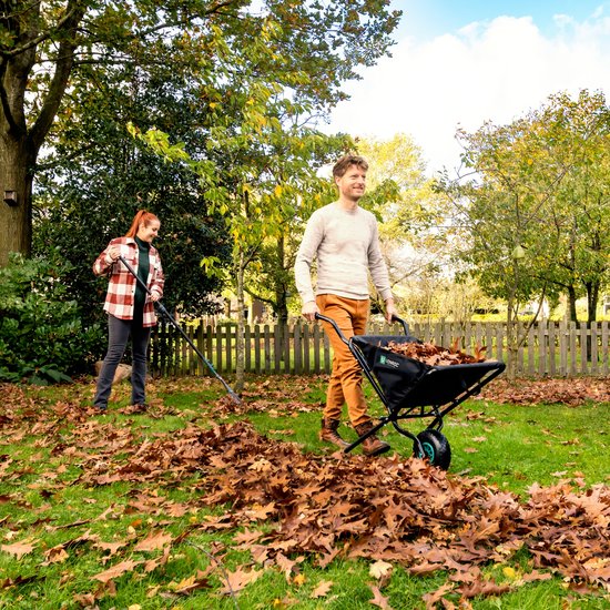 VONROC Brouette pliante - 50 litres - Capacité de charge 30 kg - Idéale pour l'élimination des déchets de jardin