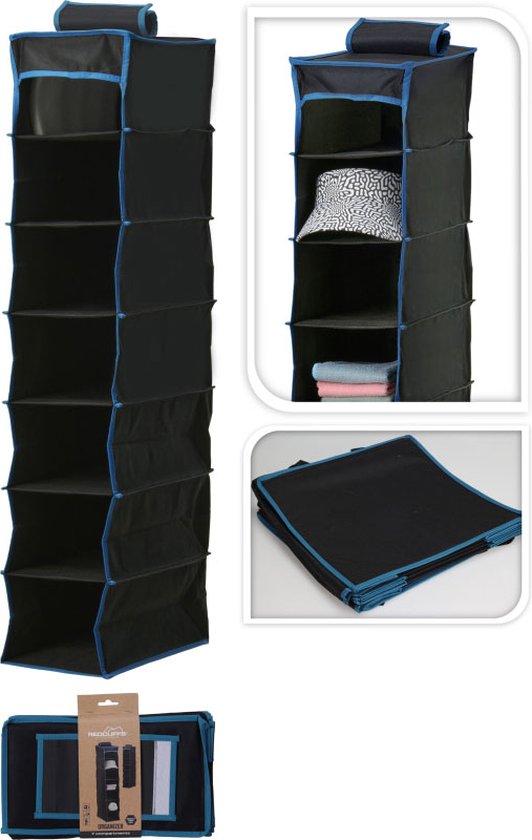 Organisateur de tente Redcliffs - Organisateur suspendu 7 compartiments - 30x17x84cm- 600D Oxford polyester enduit PU