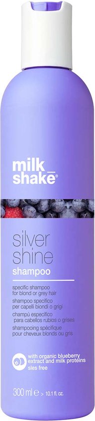 Shampoing Milkshake Silver Shine - Shampoing argenté pour cheveux blonds, gris et blancs - 300 ml
