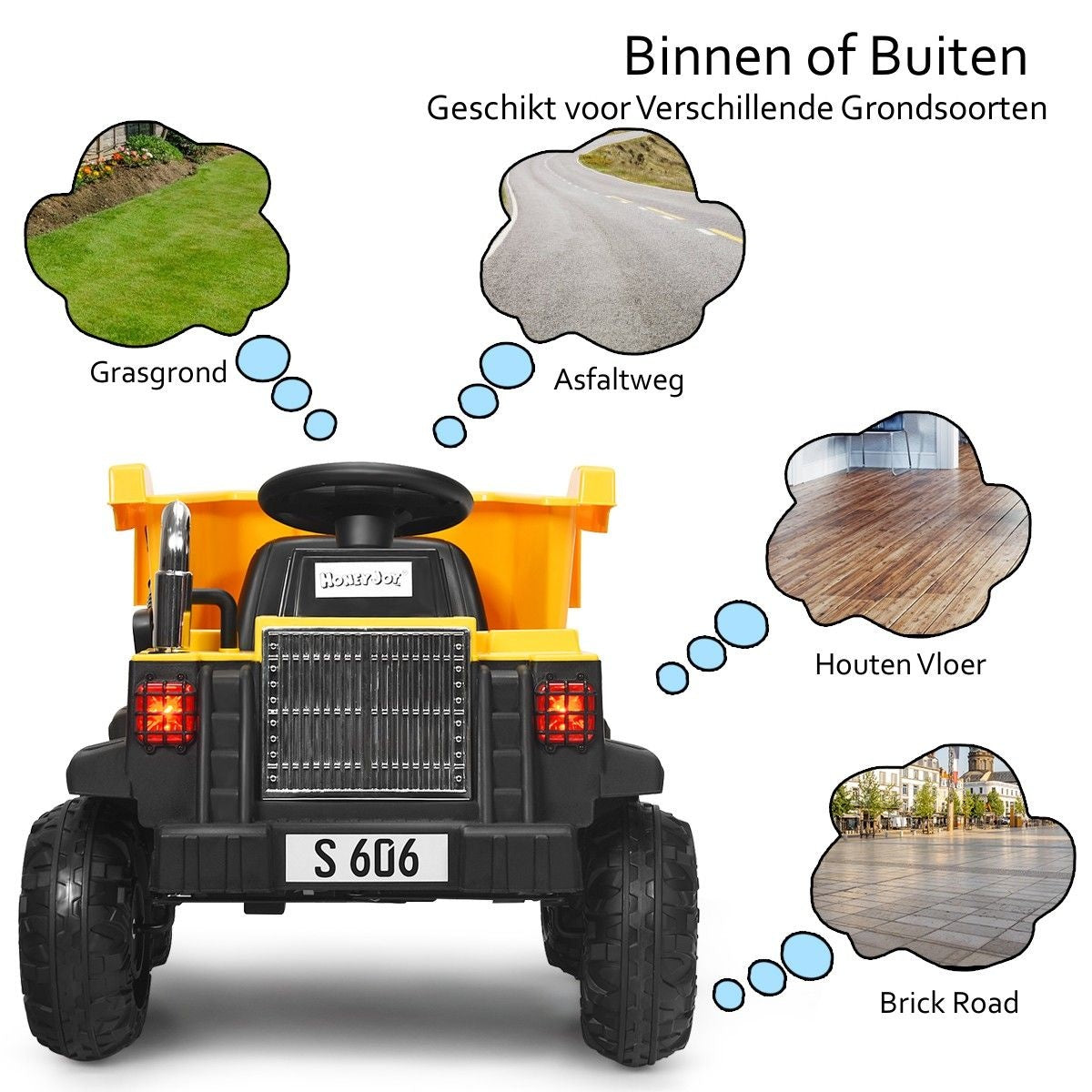 Tracteur pour enfants Coast 12V avec pelle arrière électrique et télécommande et lumières+musique+radio pour enfants à partir de 3 ans