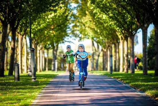 No Fear Kids scooter - 3 roues - 3+ - Max 20 Kilo - Bleu ou Rouge