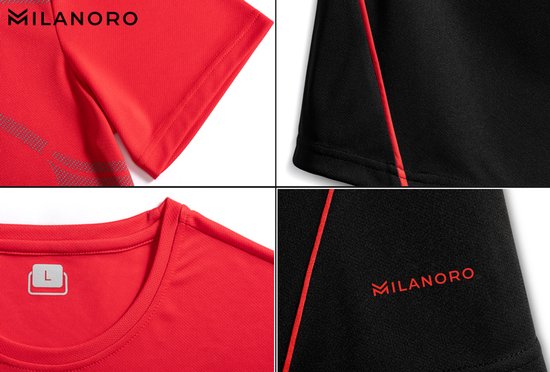 Milanoro - Kit de sport élégant pour homme - Vert - 3XL