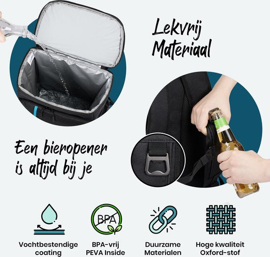 Cool Backpack Large 30 Liter - Cool Backpack - XXL Cool Backpack for Men & Women - Cool Backpack - Black - Sunflake