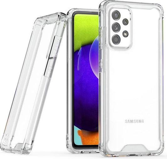 Coque Podec compatible avec le Samsung Galaxy A52 - Coque transparente pour téléphone - Coque antichoc avec 1 protecteur d'écran