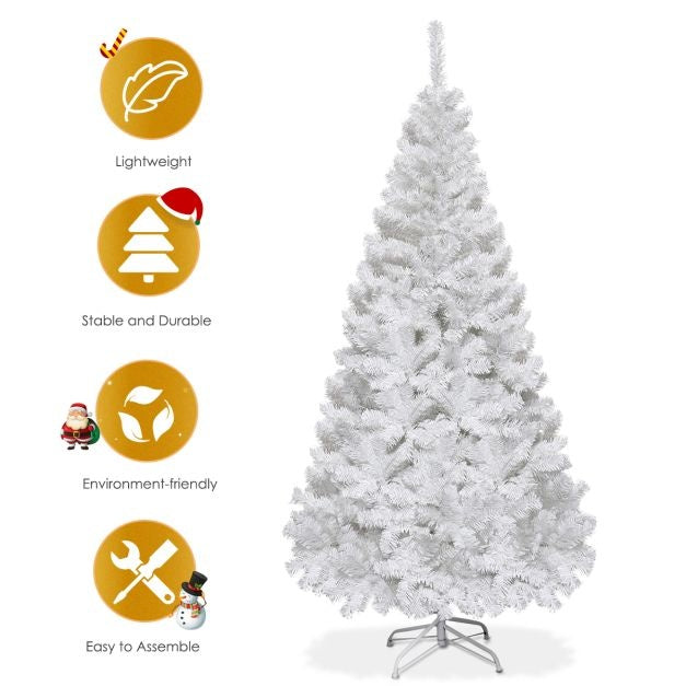 Coast - Arbre de Noël Sapin Artificiel -Support métallique - 240 cm - Blanc
