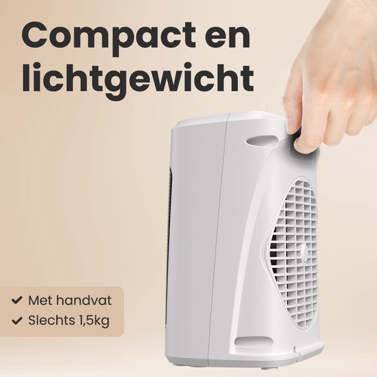 Auronic Fan Heater Digital - Chauffage céramique - Portable - Chauffage 2000W - Blanc