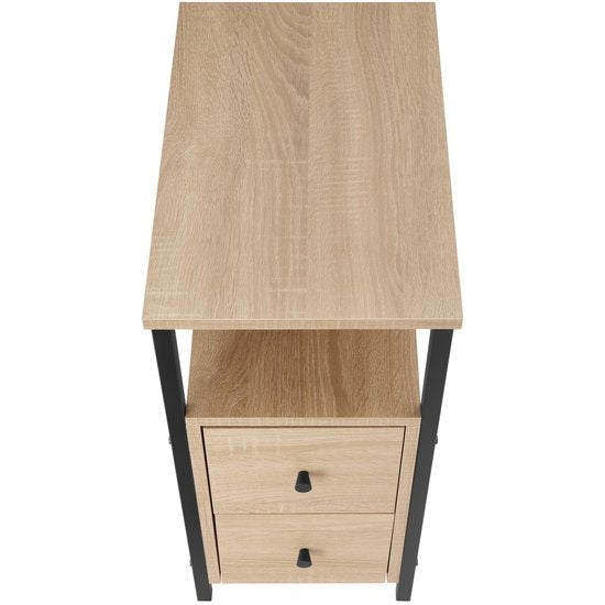 tectake - Table de chevet table d'appoint Tullamore - 49,5x30x61,5cm - industriel - brun clair - 404729