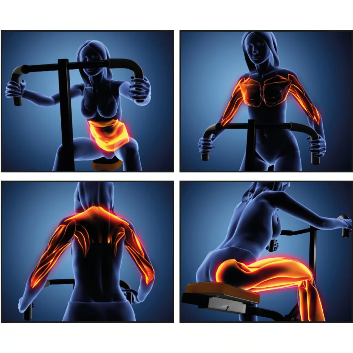 Appareil de fitness Total Crunch - Entraînement complet du corps - Design compact - Programme d'entraînement inclus