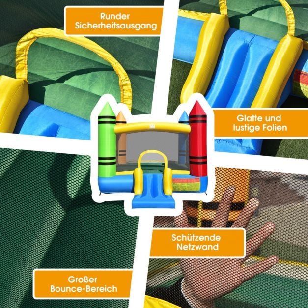 Coast Bouncy Castle Multicolor - Château gonflable avec toboggan et balles - 350 x 273 x 226 cm