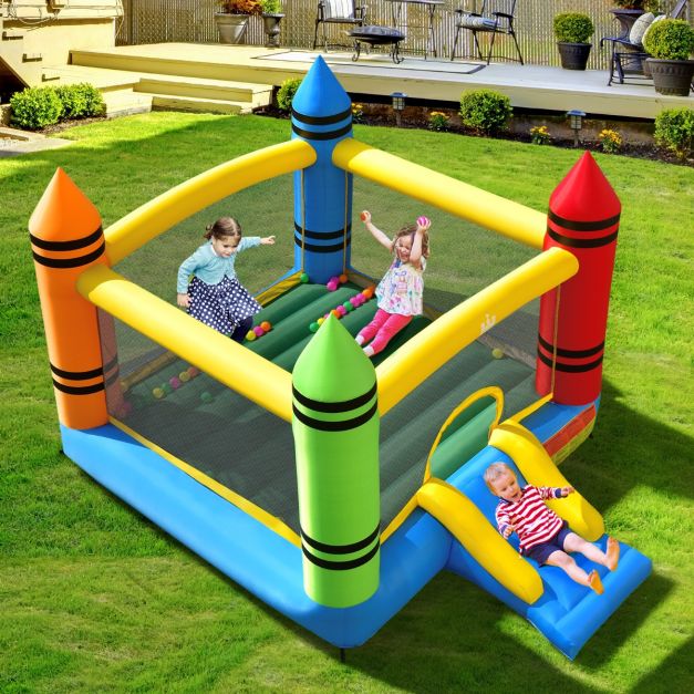Coast Bouncy Castle Multicolor - Château gonflable avec toboggan et balles - 350 x 273 x 226 cm