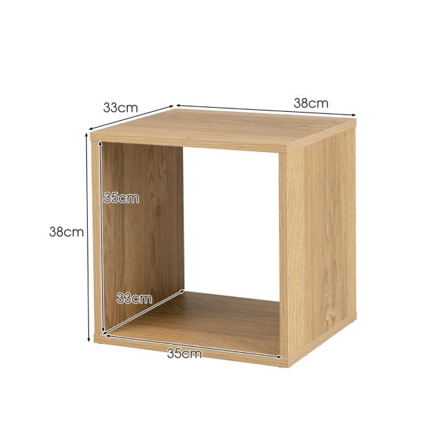 Lot de 2 étagères de rangement 2 cubes de rangement Grille combinée Rayonnage de bibliothèque empilable Rangement pour disques vinyles 38 x 33 x 77 cm
