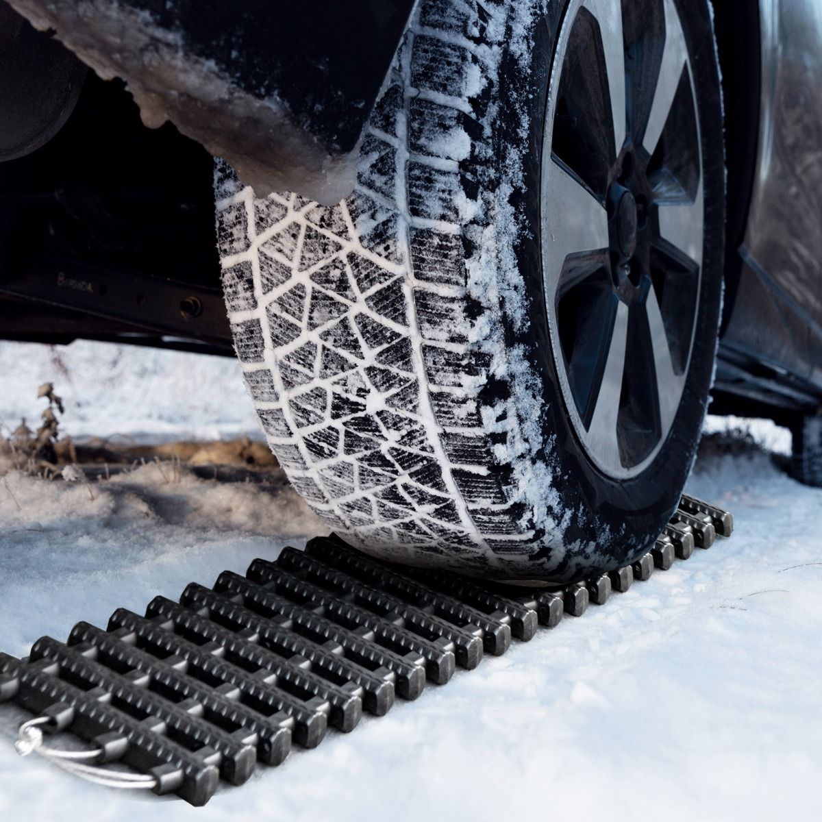 Coast Set de 2 Tapis de Traction pour Voiture - Enroulable - 80 x 21 x 2.8 cm - Noir