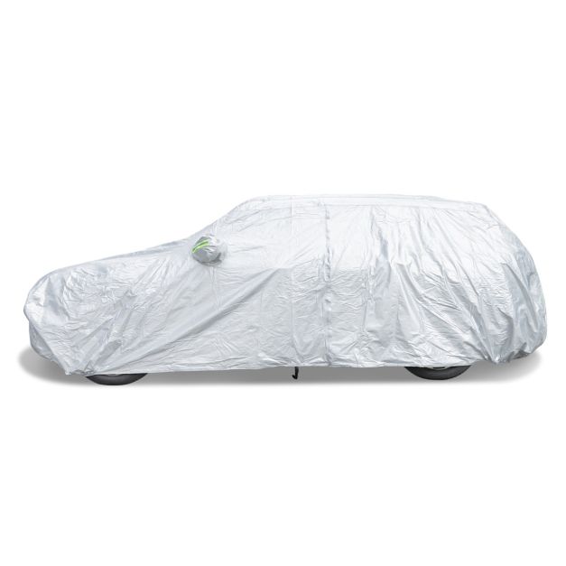 Coast Car Cover Silver - Housse de voiture 3 couches résistante aux intempéries avec fermeture éclair - 492 x 191 x 154 cm