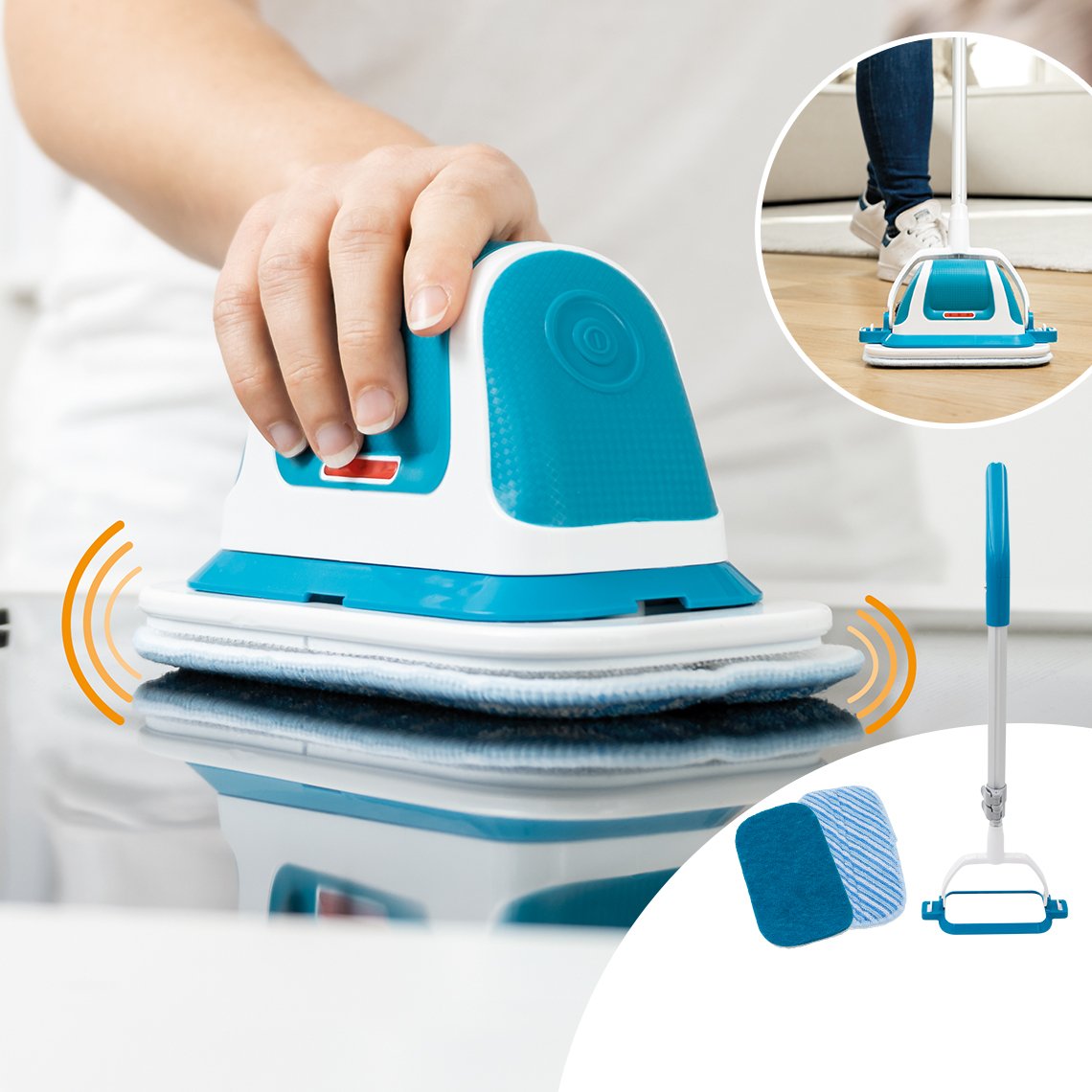 Nettoyeur sans fil Livington MultiScrubber - Batterie puissante - Accessoires gratuits inclus