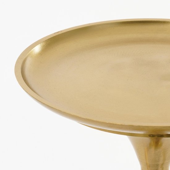 Table d'appoint - H 57 x Ø 25 cm - Aluminium recyclé - Doré