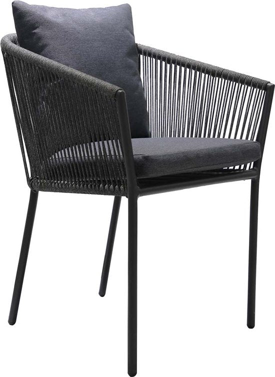 house nordic salerno garden chair - dark grey - set of 4