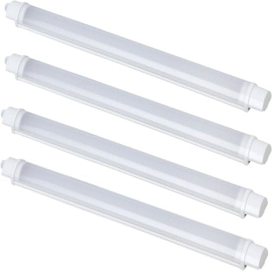 4-PACK Barres lumineuses fluorescentes LED's Light set 120 cm - Convient pour tous les espaces intérieurs et humides - IP65
