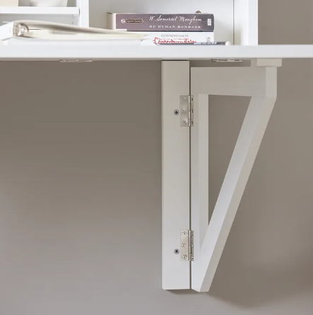 SoBuy Bureau pliable - Fixation murale - Max. 48 kg - 90 x 78 x 60 cm - Blanc