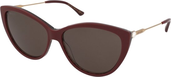 Lunettes de soleil Jimmy Choo RYM/S BURGUNDY ANIMALIER 60/15/145 pour femme
