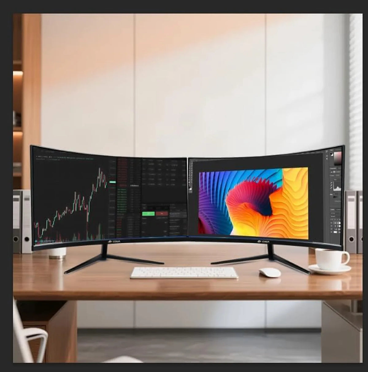 Écran de jeu incurvé Crua 27 pouces - 144 Hz FHD, dalle VA 1800R - AMD FreeSync - Noir