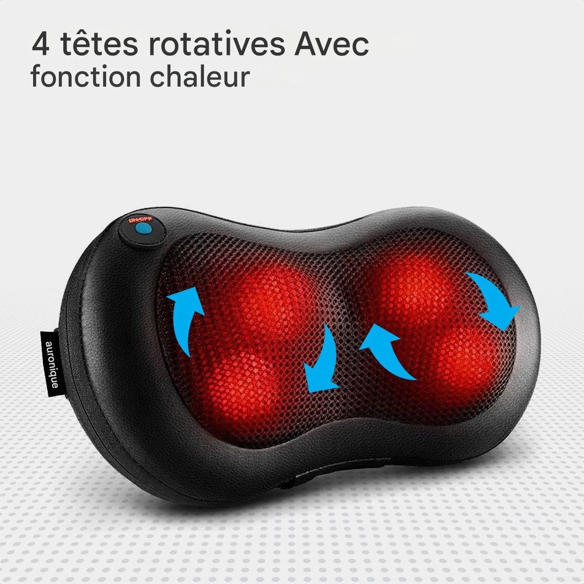 Coussin massage shiatsu Auronic, Chauffant et Électrique, Dos/nuque