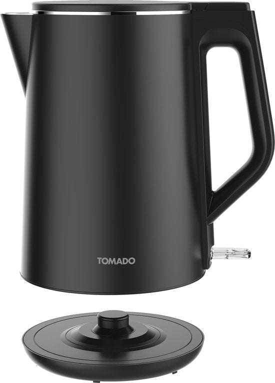 Tomado TWK1708B - Bouilloire - 1,7 litres - Double paroi - 2200 watts - Sans BPA - Noir mat