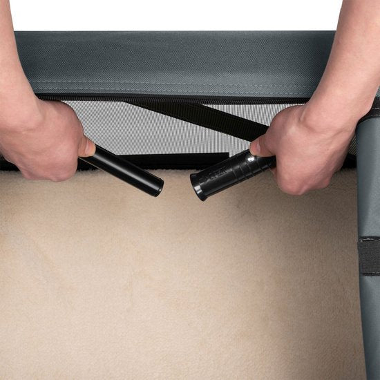 Boîte de transport pliante pour chien / Banc Lassie XL - Gris - 56 x 81 x 58 cm