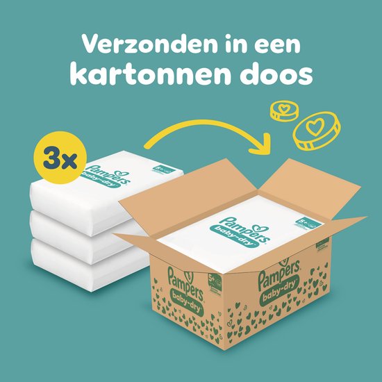 Pampers Baby-Dry taille 5+ - 168 couches - 12 kg à 17 kg
