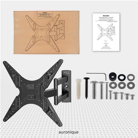 Support TV - Auronic - Rotatif et inclinable - 26 à 55 pouces - jusqu'à 30 KG - Noir