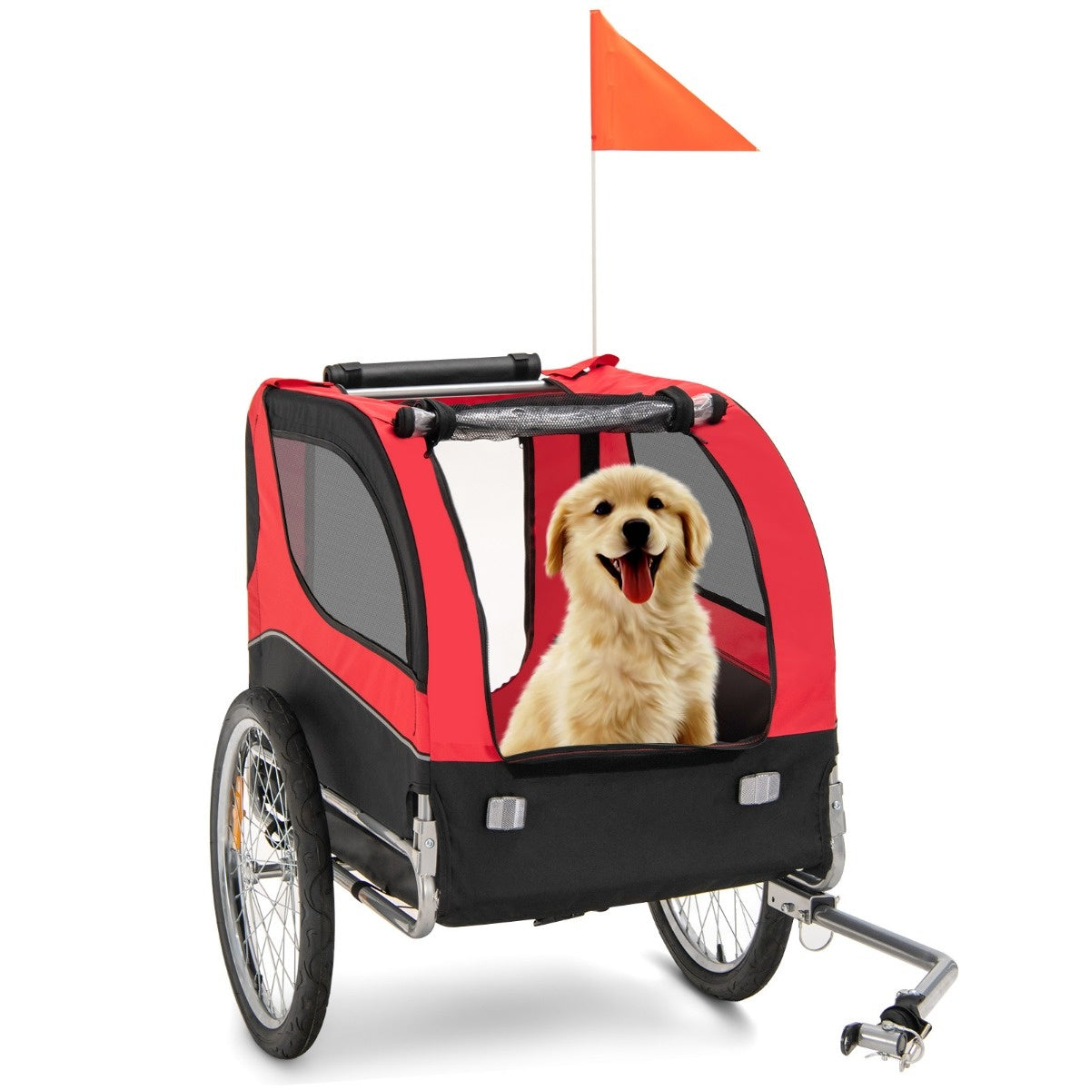 Coast Dog Trailers for bikes remorque PET pour vélo 40 kg résiliente rouge rouge
