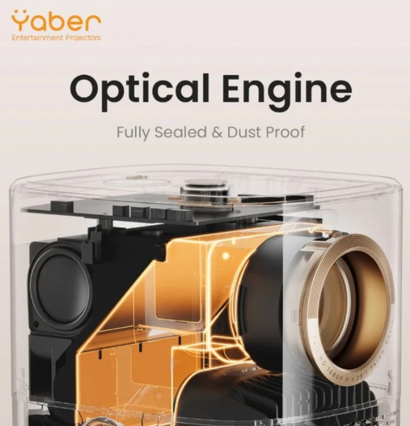 Projecteur portable Yaber T2 Plus GTV - Résolution native 1080p - Haut-parleurs JBL intégrés