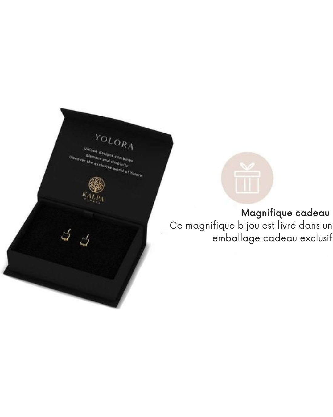 Boucles d'oreilles avec cristaux Kalpa Camaka - Yolora - Couleur or