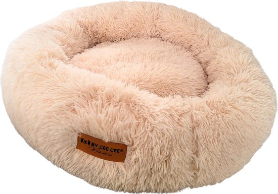 By Cee Cee Dog Basket - Donut Dog Basket - Cat Basket - Premium Dog Cushion - Fully Detachable - Beige 40cm - S