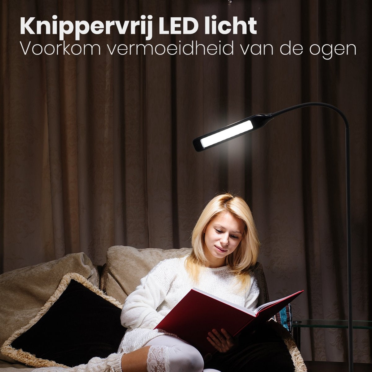 Auronic Floor Lamp - Lampadaire LED - Adapté au salon - Dimmable - Noir