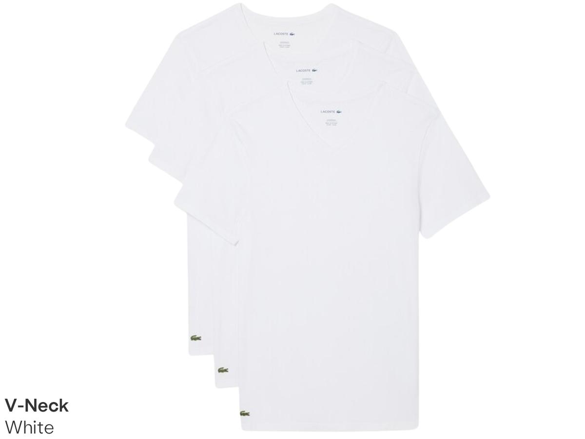 T-shirt Lacoste Basic - Lot de 3 - taille XXL - Blanc/Argent-Noir chinois