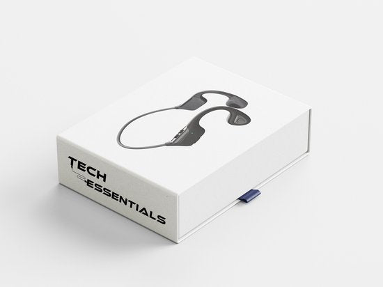 Tech Essentials Wave - Ecouteurs pour le sport - Sans fil - Oreille ouverte - IPX7 - Casque à conduction osseuse - Casque - Course - Bluetooth