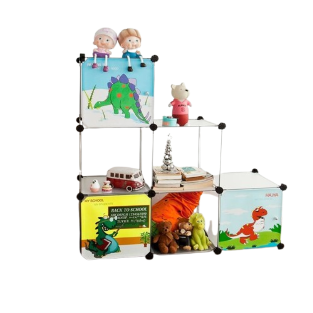 SoBuy Bibliothèque pour enfants - Étagère pour livres et jouets - 6 cases - 38 x 38 x 38 cm