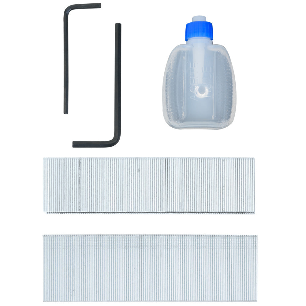 Monzana 2in1 cloueuse et agrafeuse pneumatique avec mallette + clous + hexagone + huile