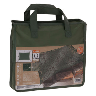 Toile d'ombrage Gardalux Camouflage 2 x 3 mètres – Toile de protection solaire pour jardin – Polyester – Motif camouflage vert – Sac de rangement inclus