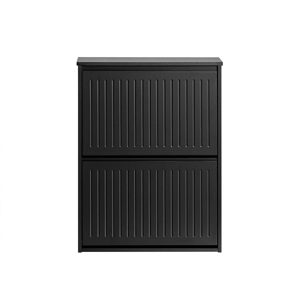 SoBuy FSR165-K-SCH Armoire à chaussures avec 2 volets, étagère à chaussures, armoire de couloir, armoire de rangement